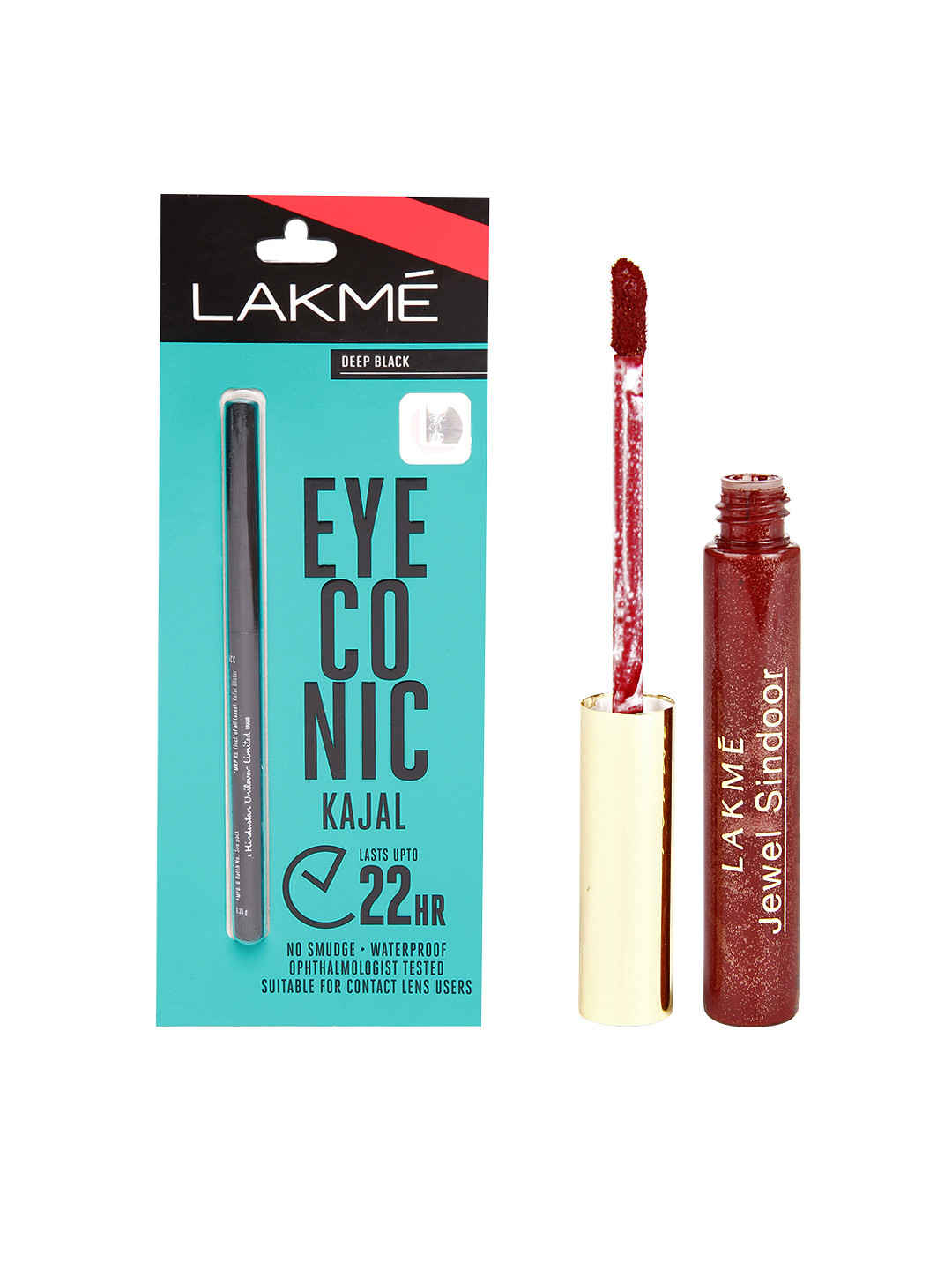 Buy Lakme Eyeconic Deep Black Kajal & Jewel Sindoor Kajal And