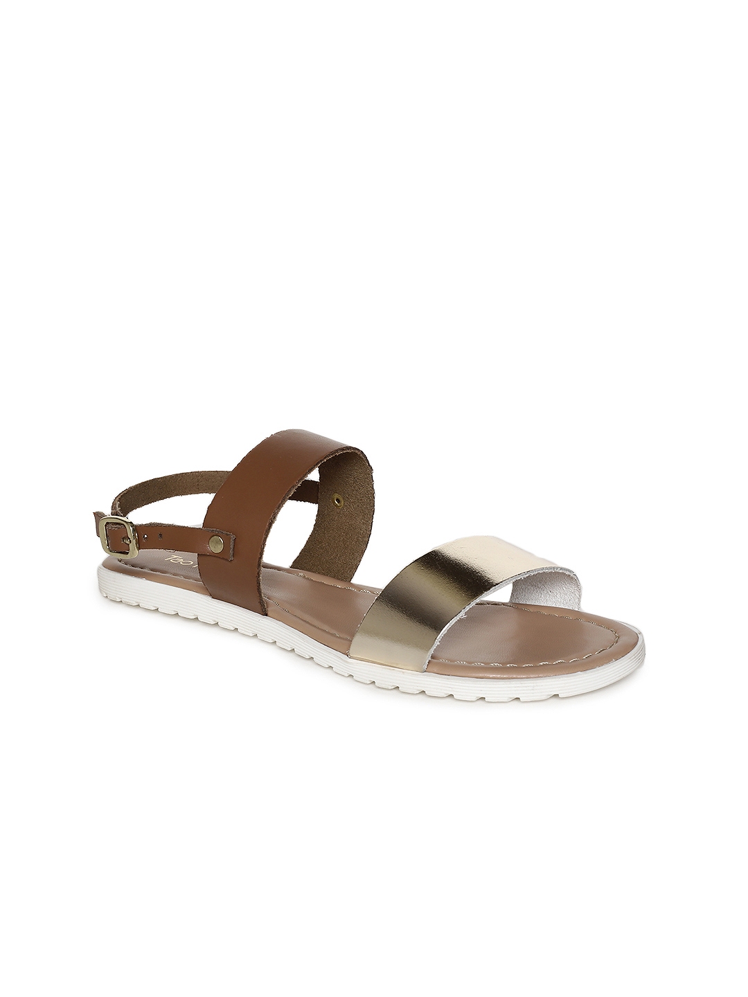 gold flats open toe