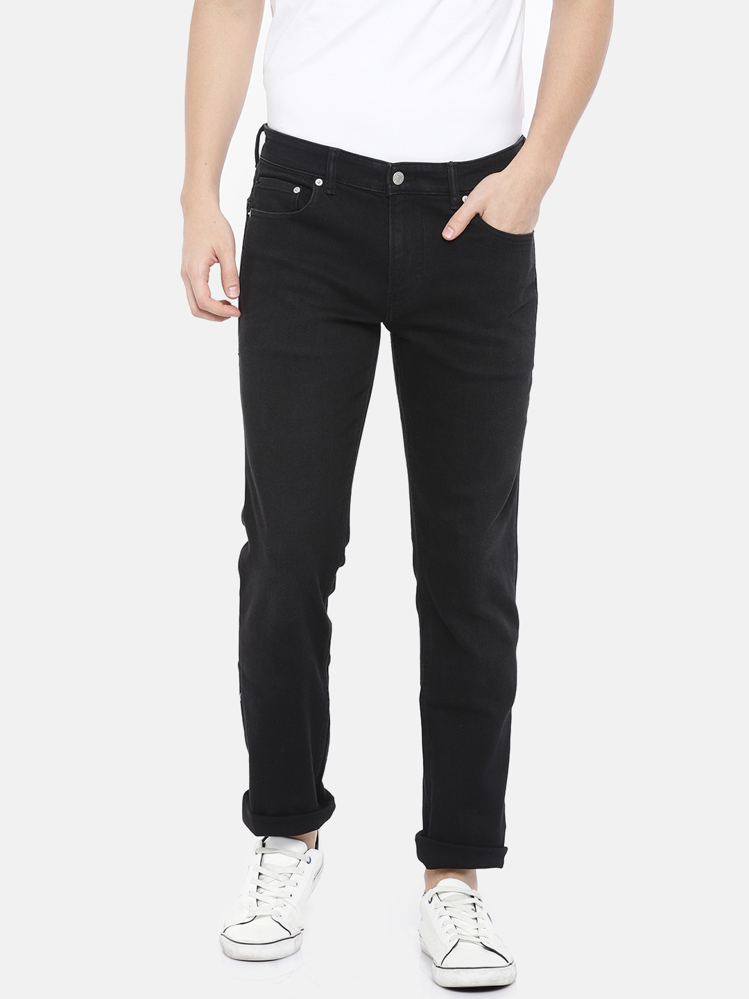 Buy Calvin Klein Jeans Men Black Slim Fit Mid Rise Clean Look Jeans