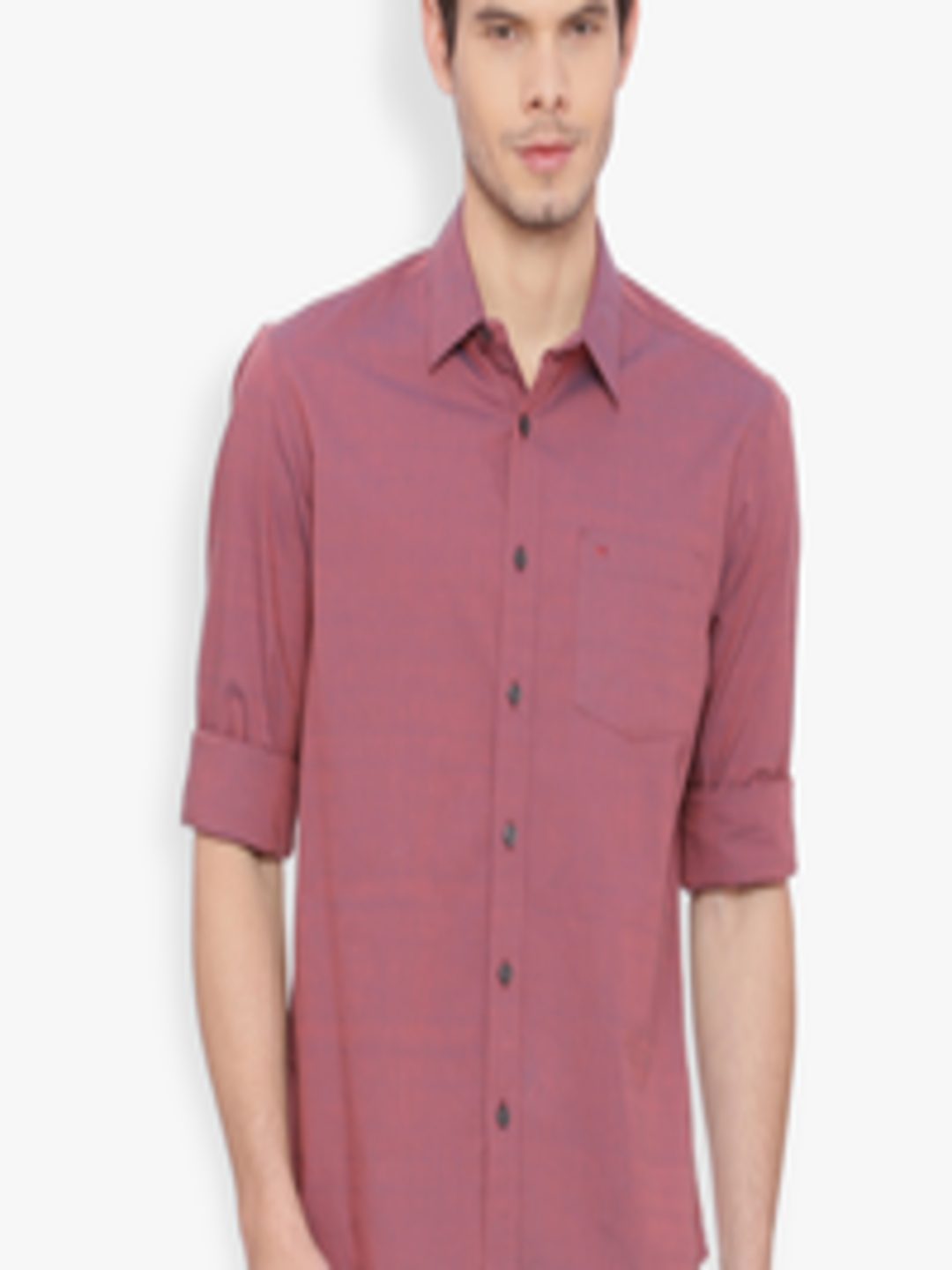 Buy Basics Men Pink Slim Fit Solid Casual Shirt - Shirts for Men ...