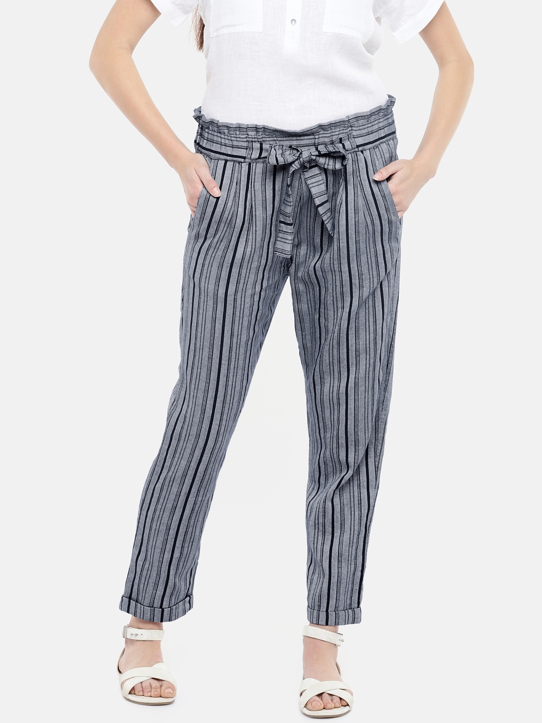 navy blue trousers women