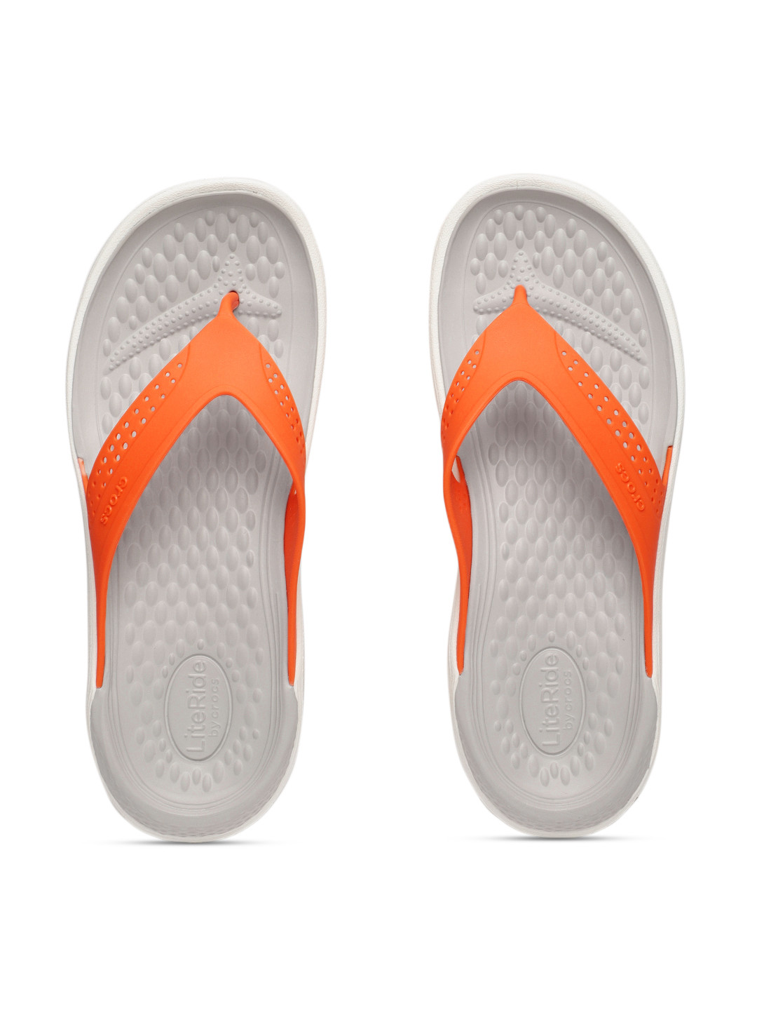 Buy Crocs Literide Unisex Orange Solid Thong Flip Flops - Flip Flops for Unisex 7777177 | Myntra