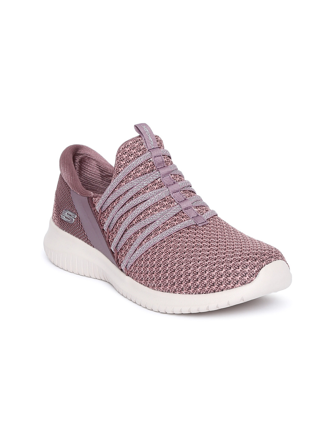 skechers womens ultra flex first take trainers mauve