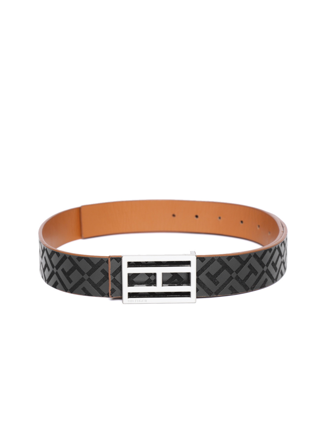 tommy hilfiger men's reversible belt brown black