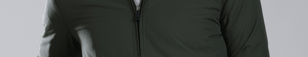 Buy SMAG Men Olive Green Solid Lightweight Bomber - Jackets for Men ...