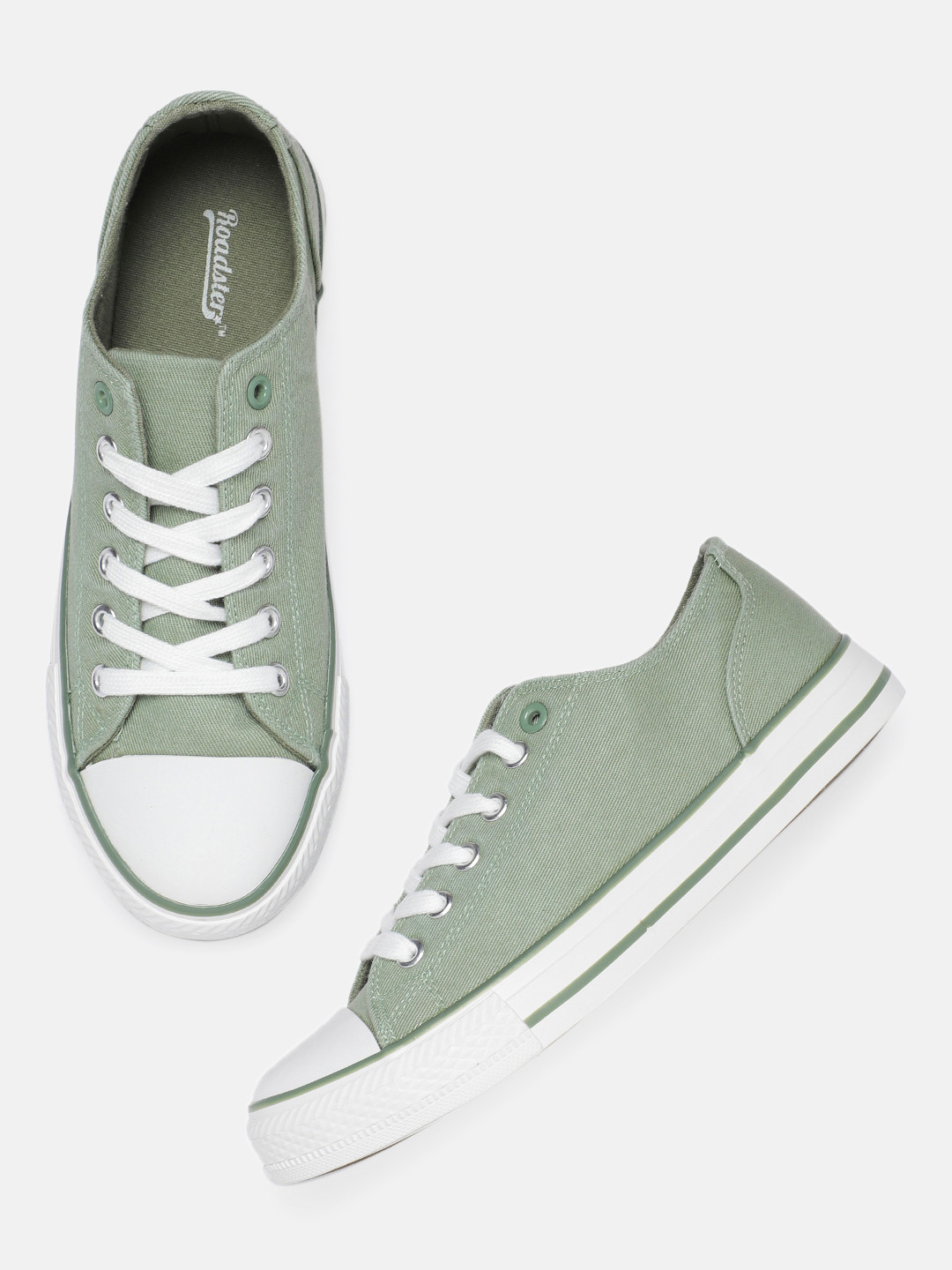 Buy Roadster Women Olive Green Sneakers Casual Shoes for Women