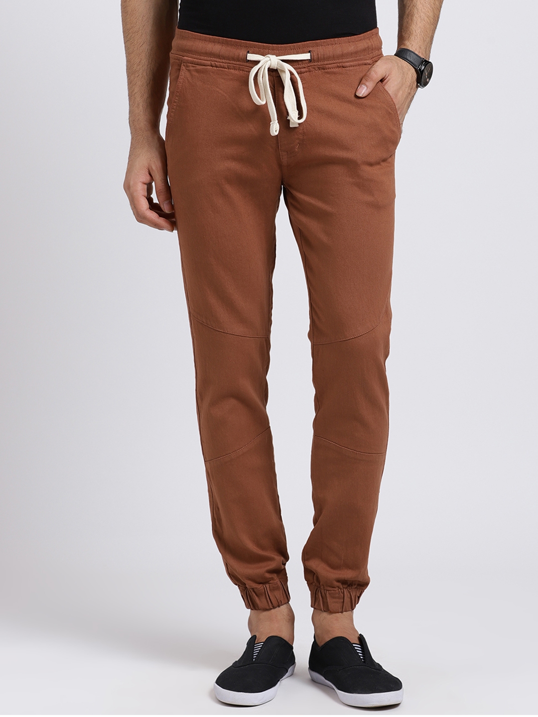 rust color joggers