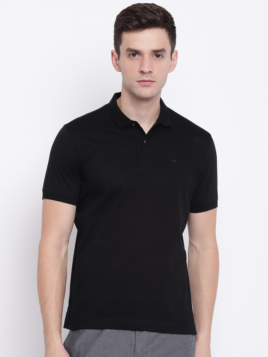Buy Blackberrys Men Black Solid Polo Collar T Shirt - Tshirts for Men 7796263 | Myntra