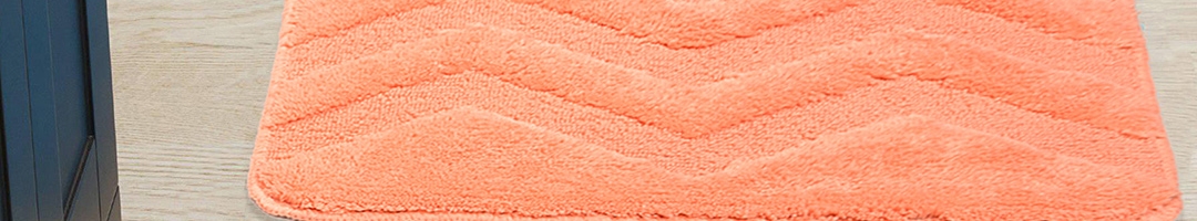 Buy Saral Home Peach Coloured Cotton Bath Rug & Contour - Bath Rugs for