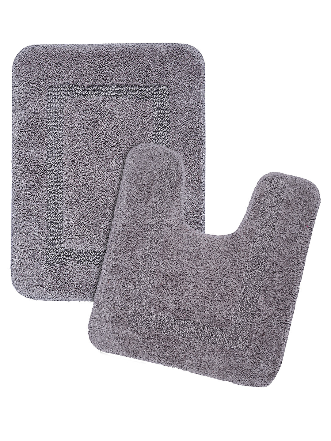 Buy Saral Home Grey Cotton Bath Rug & Contour Bath Rugs for Unisex
