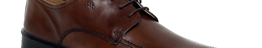 Buy Arrow Men Brown Genuine Leather Formal Derby Shoes - Formal Shoes ...