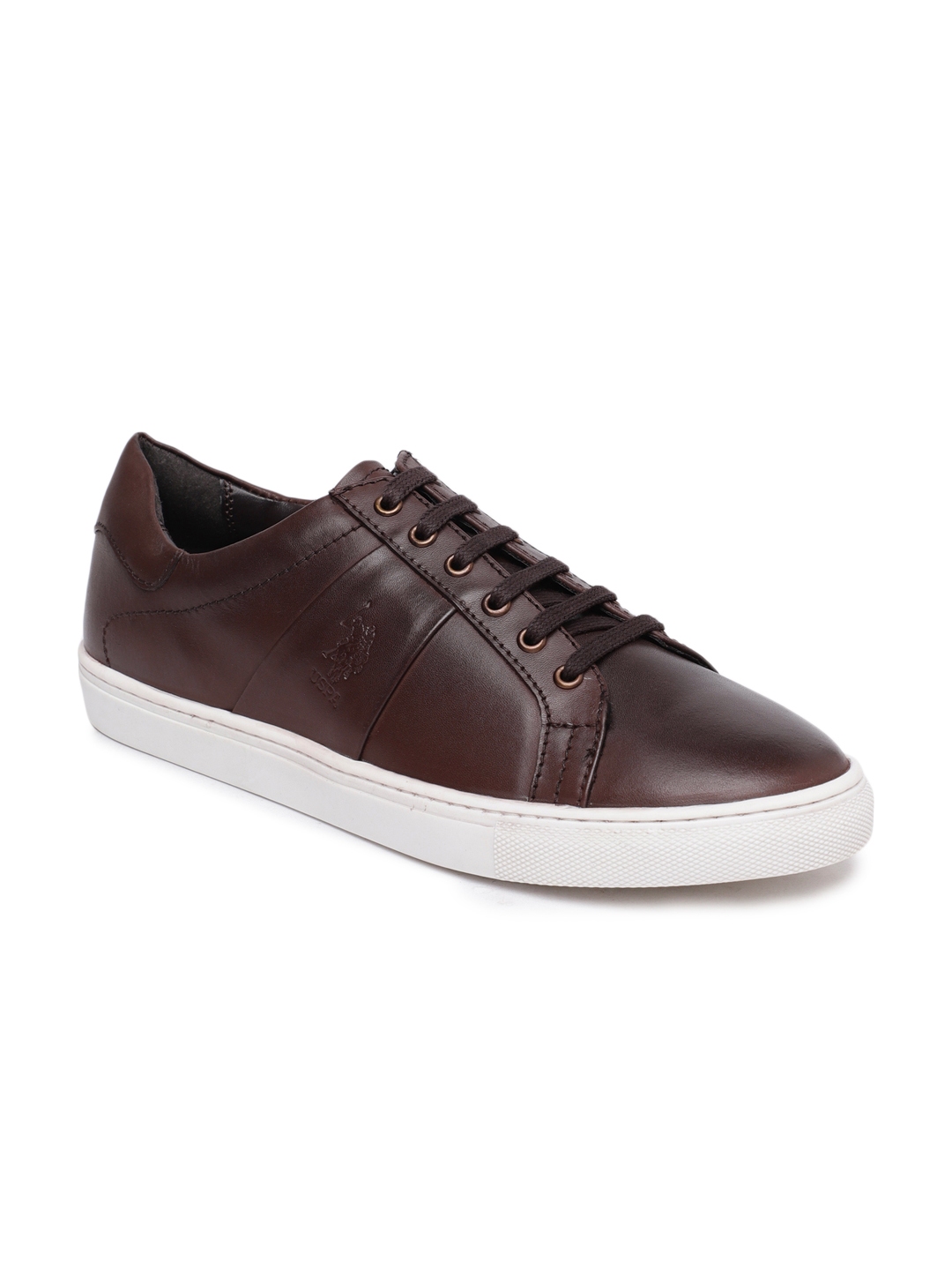 Buy U.S. Polo Assn. Men Dark Brown Sneakers - Casual Shoes for Men ...