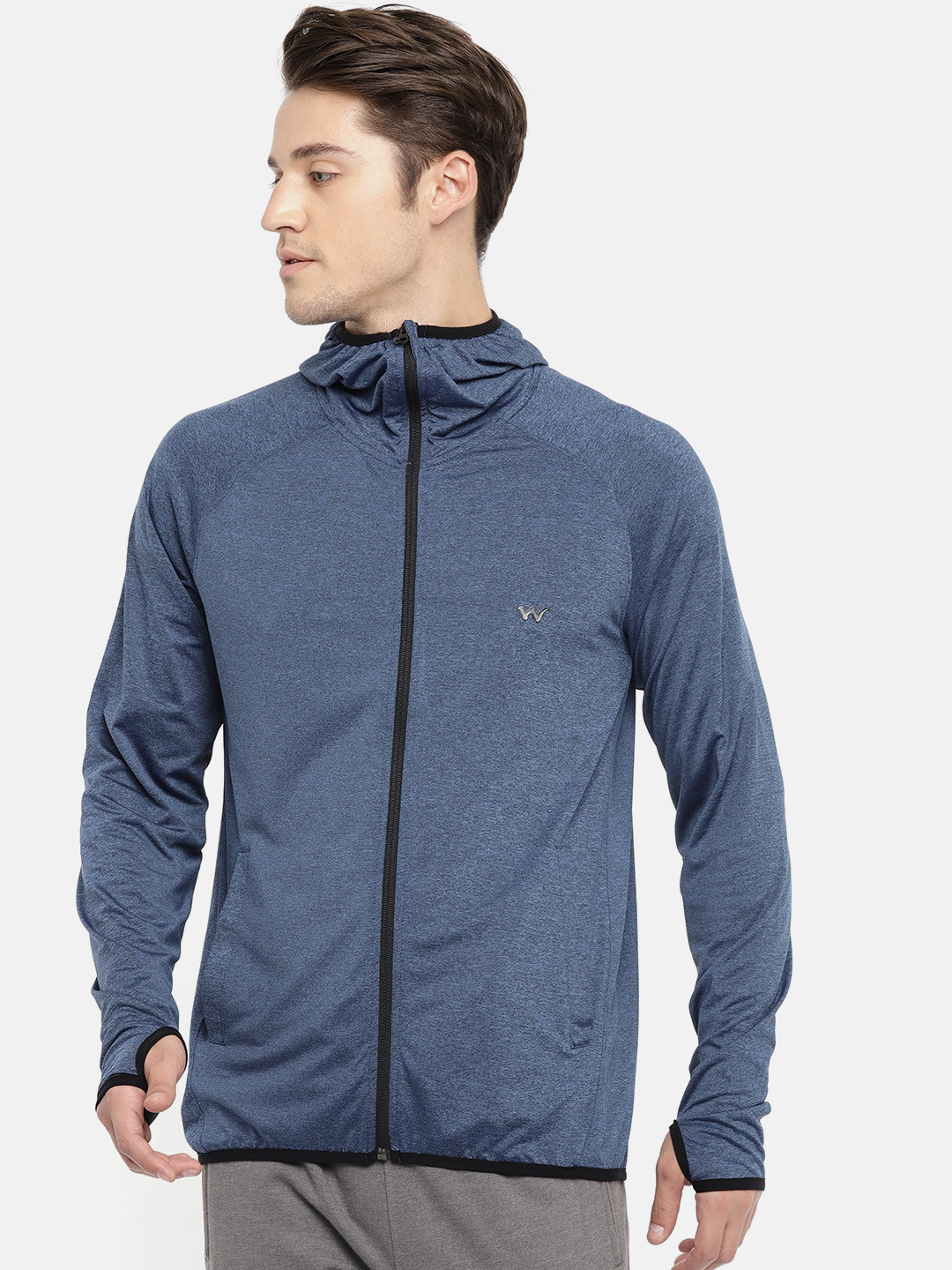 Buy Wildcraft Men Blue Solid Open Front Running Jacket Jackets for