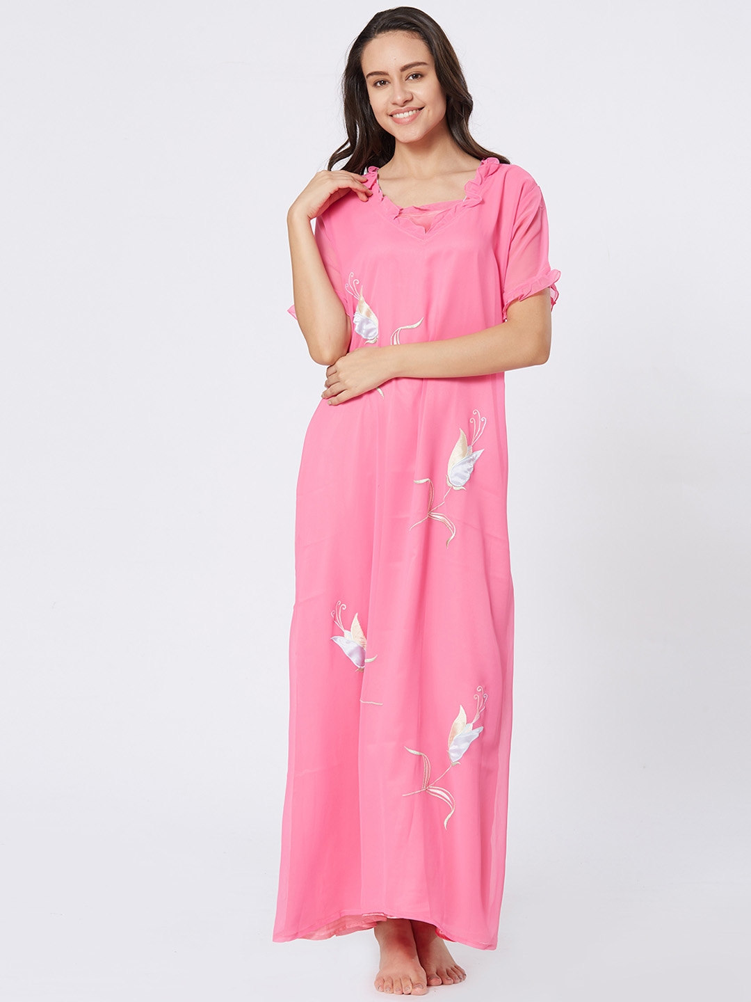 velvet nighty design