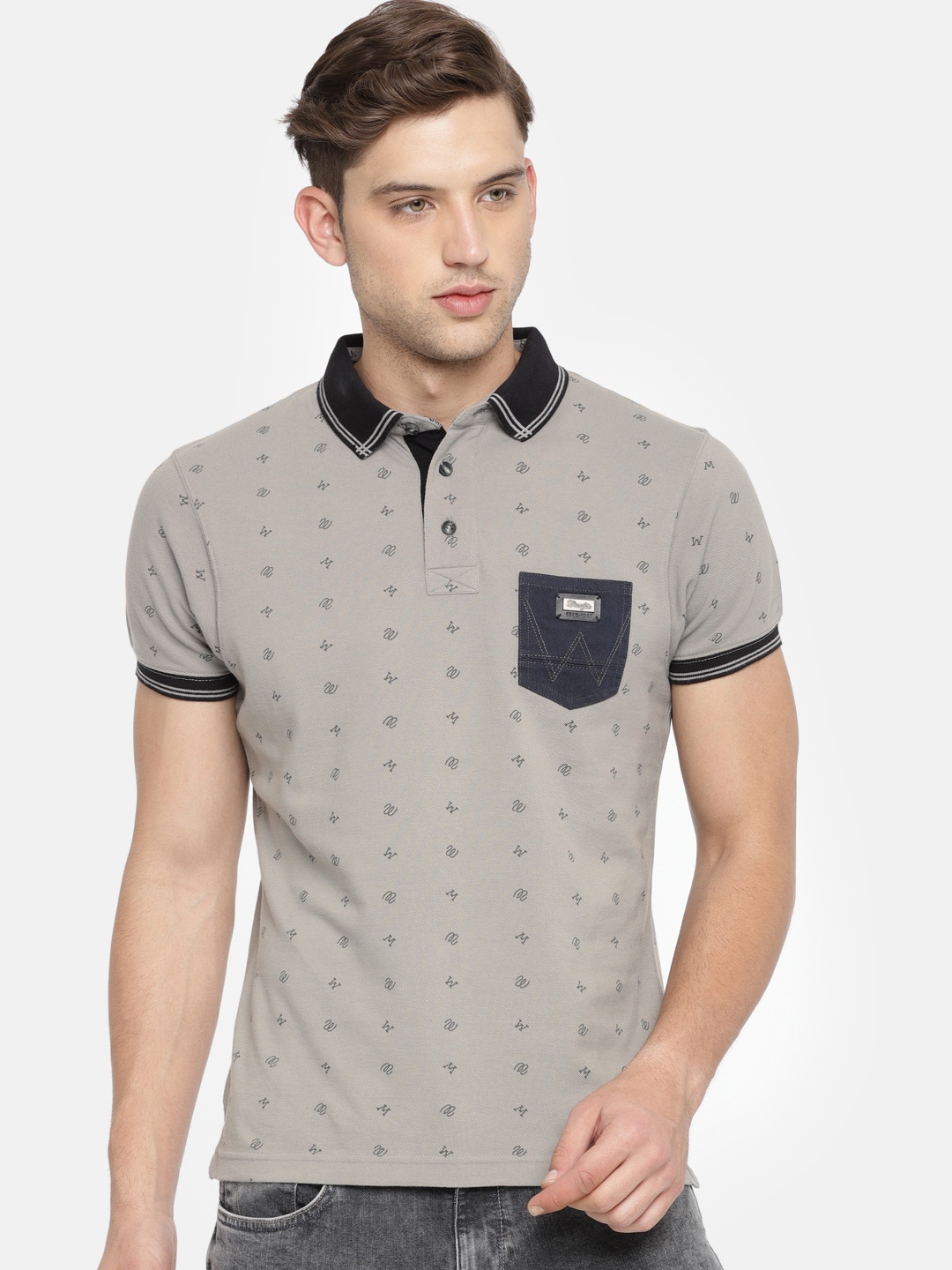 wrangler collar t shirt