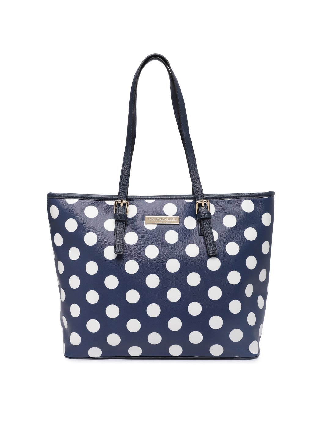 Buy U.S. Polo Assn. Women Navy Blue & White Printed Shoulder Bag