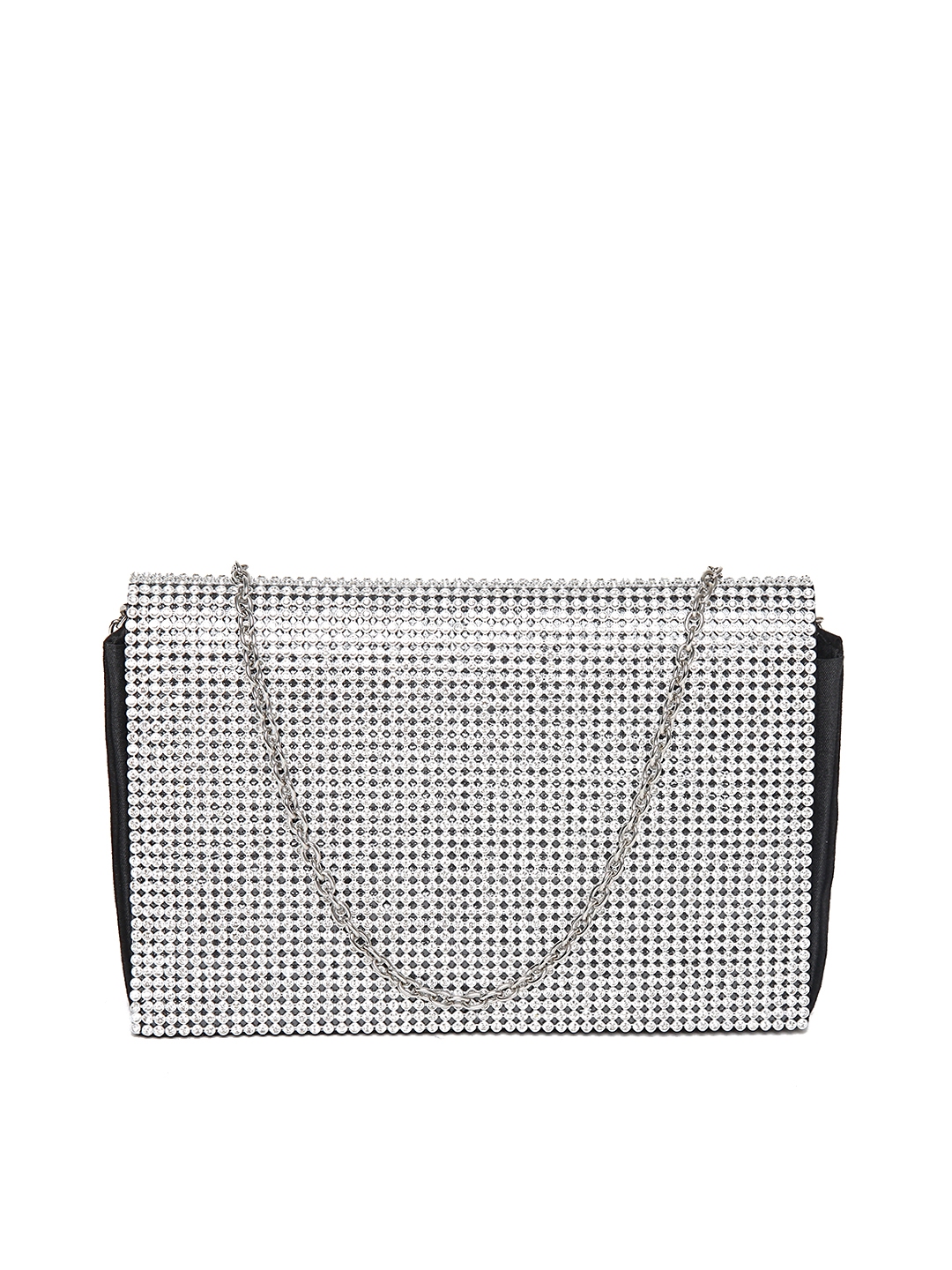 Buy Accessorize Silver Toned & Black Stone Studded Purse - Clutches for ...