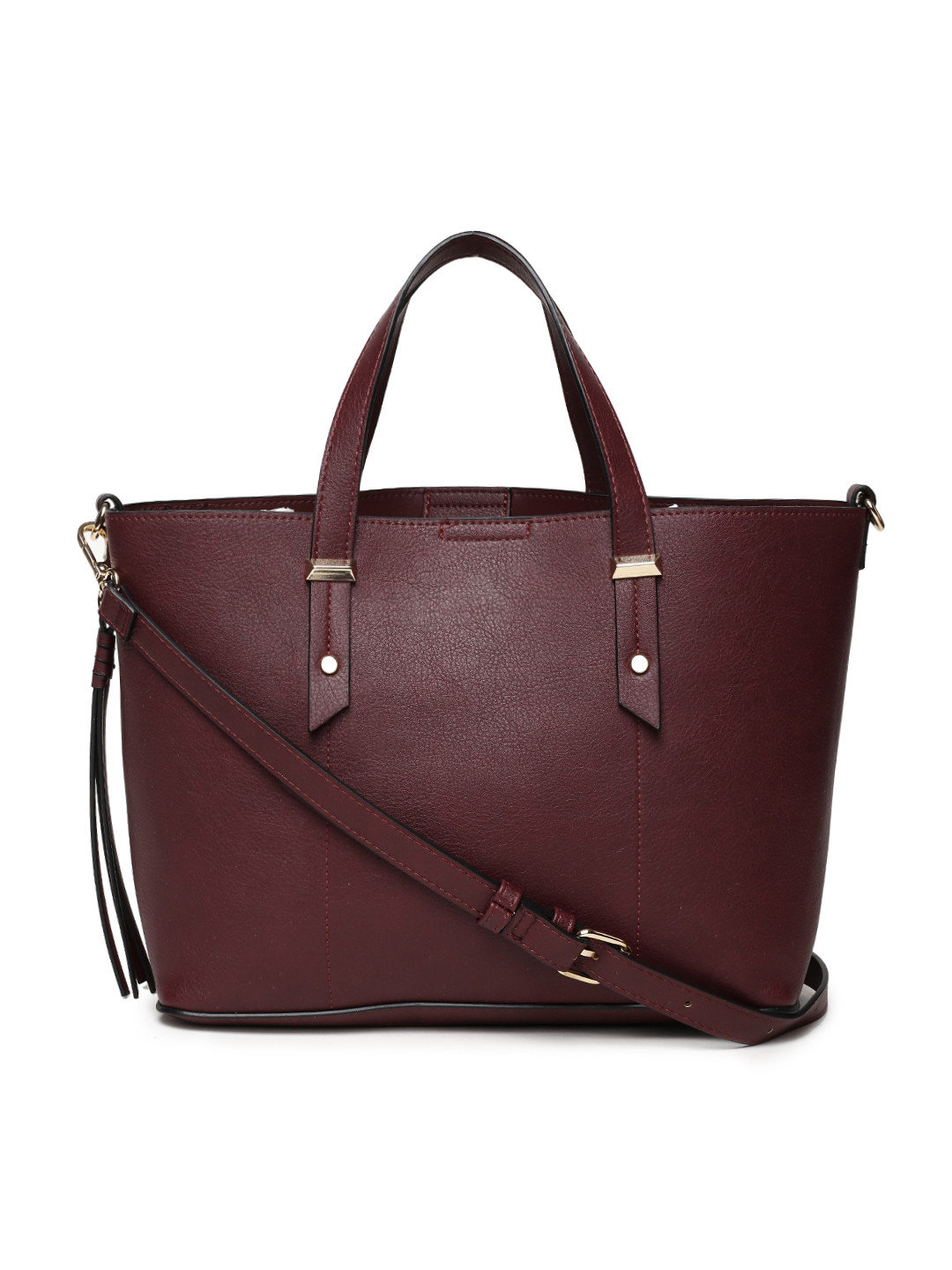 Buy Accessorize Burgundy Solid Handheld Bag Handbags for Women