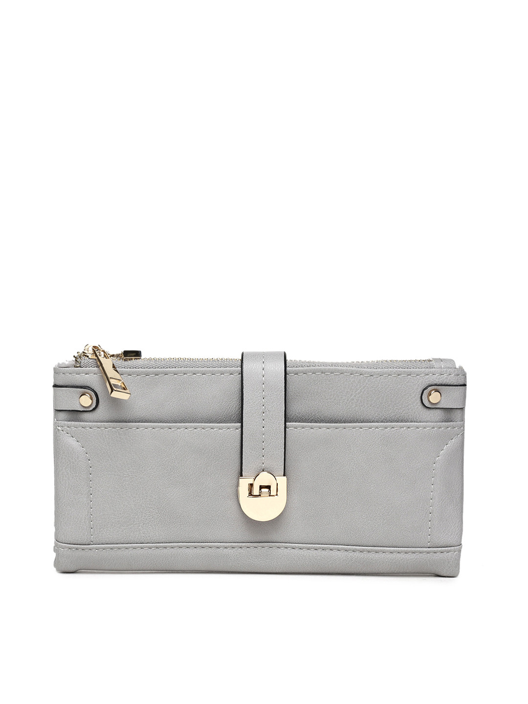 Buy Accessorize Women Grey Solid Two Fold Wallet Wallets for Women
