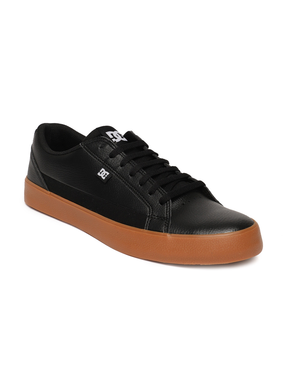 Buy DC Men Black Leather Sneakers Casual Shoes for Men 7854685 Myntra