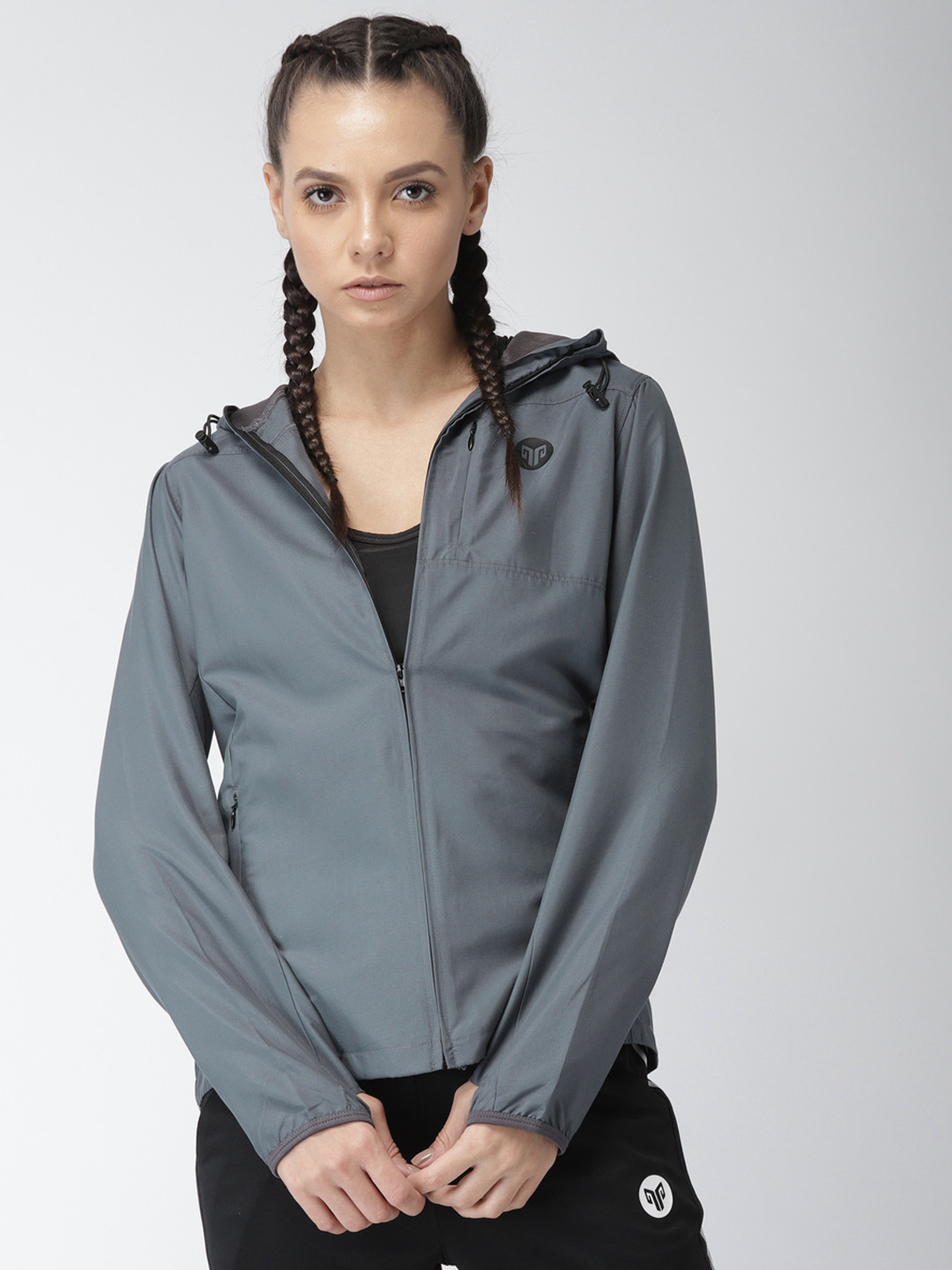 Buy 2GO Women Charcoal Grey Solid Sporty Jacket Jackets for Women 7855721 Myntra