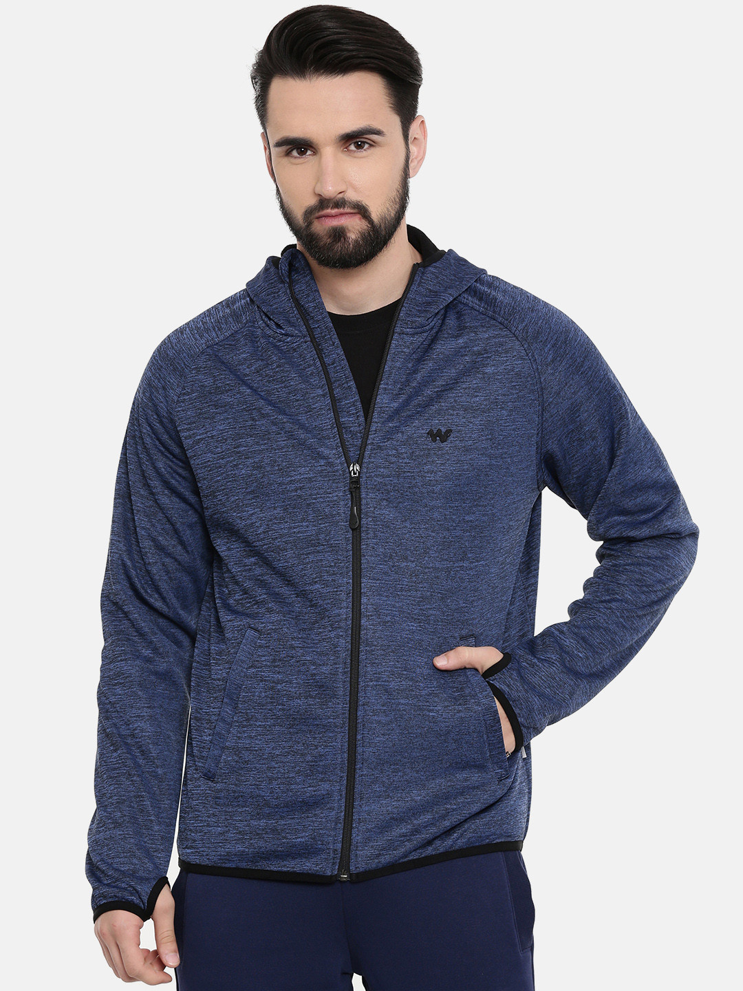Buy Wildcraft Men Navy Blue Solid Sporty Jacket Jackets for Men