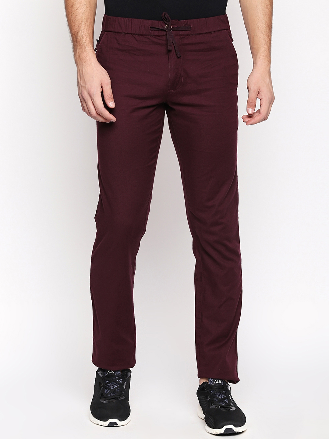 burgundy track pants mens
