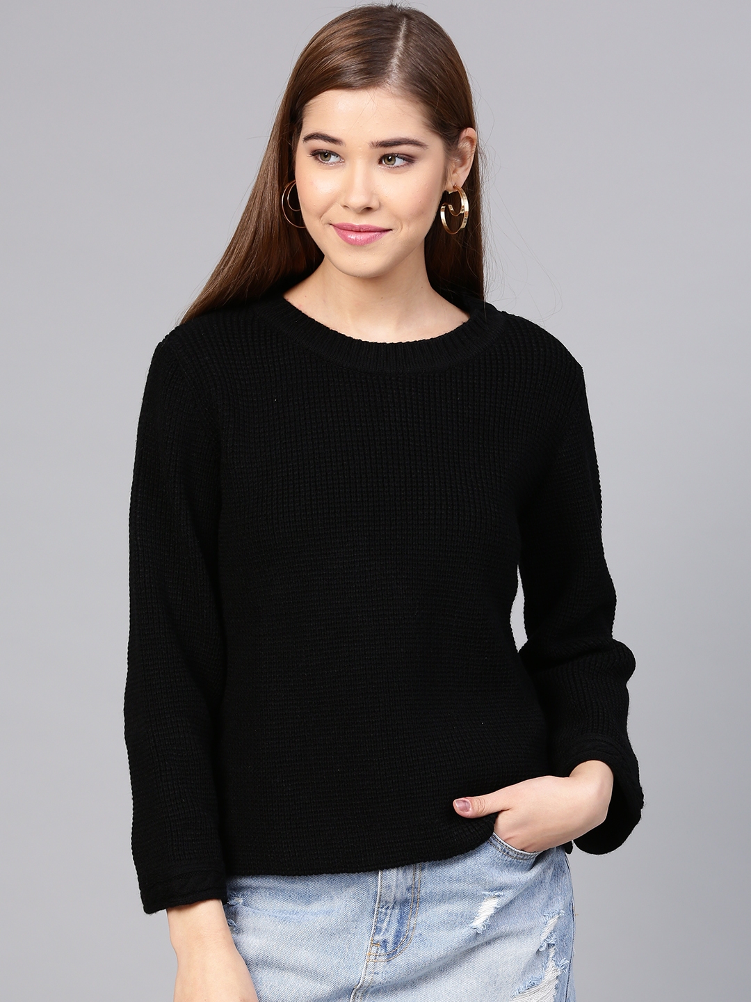 Buy STREET 9 Women Black Solid Pullover - Sweaters for Women 7881335 ...