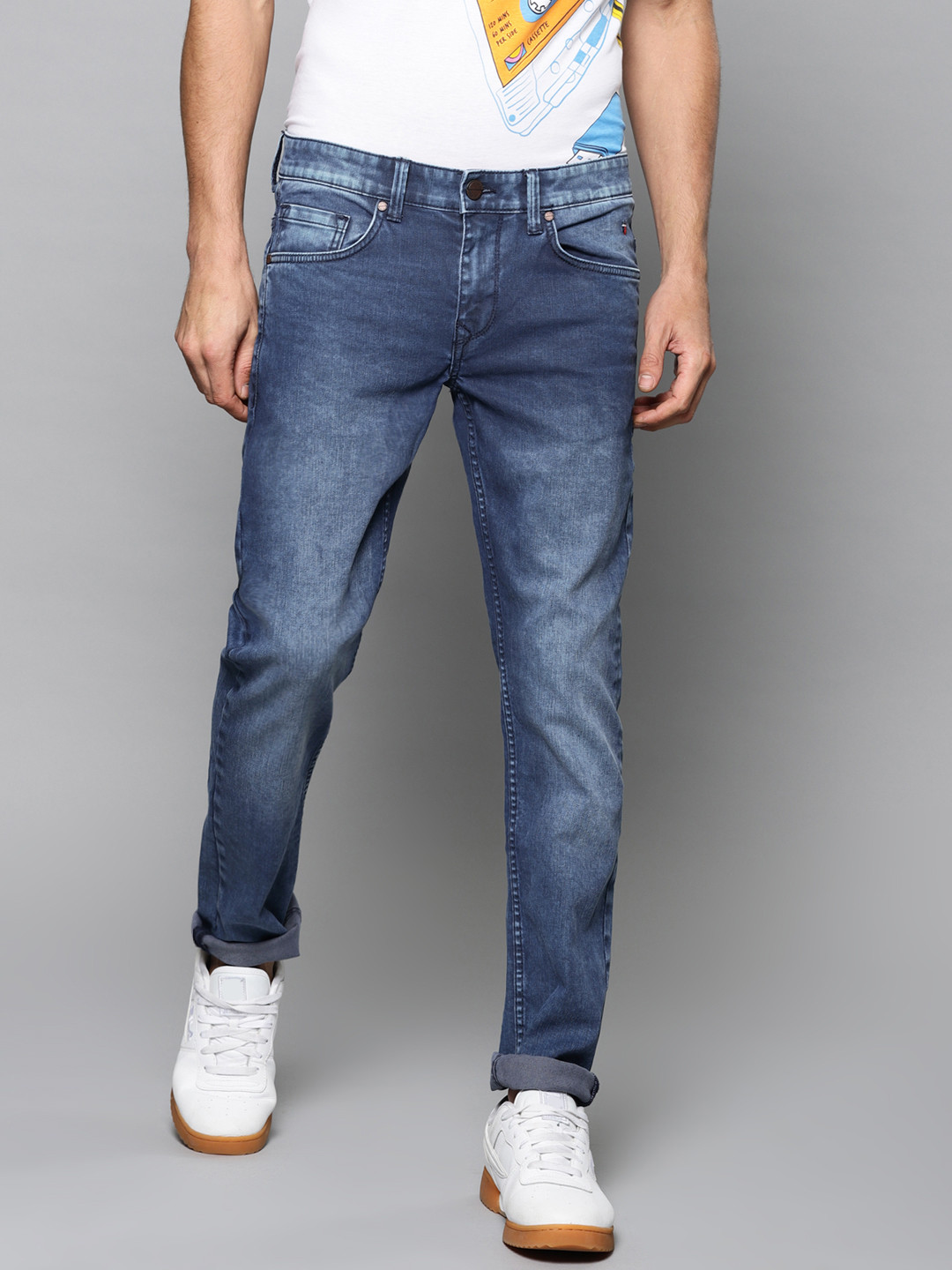 Buy Louis Philippe Jeans Men Blue Slim Fit Low Rise Clean Look