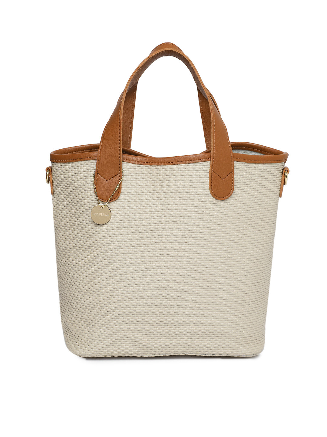 Buy Lino Perros Beige Solid Handheld Bag Handbags for Women 7899569