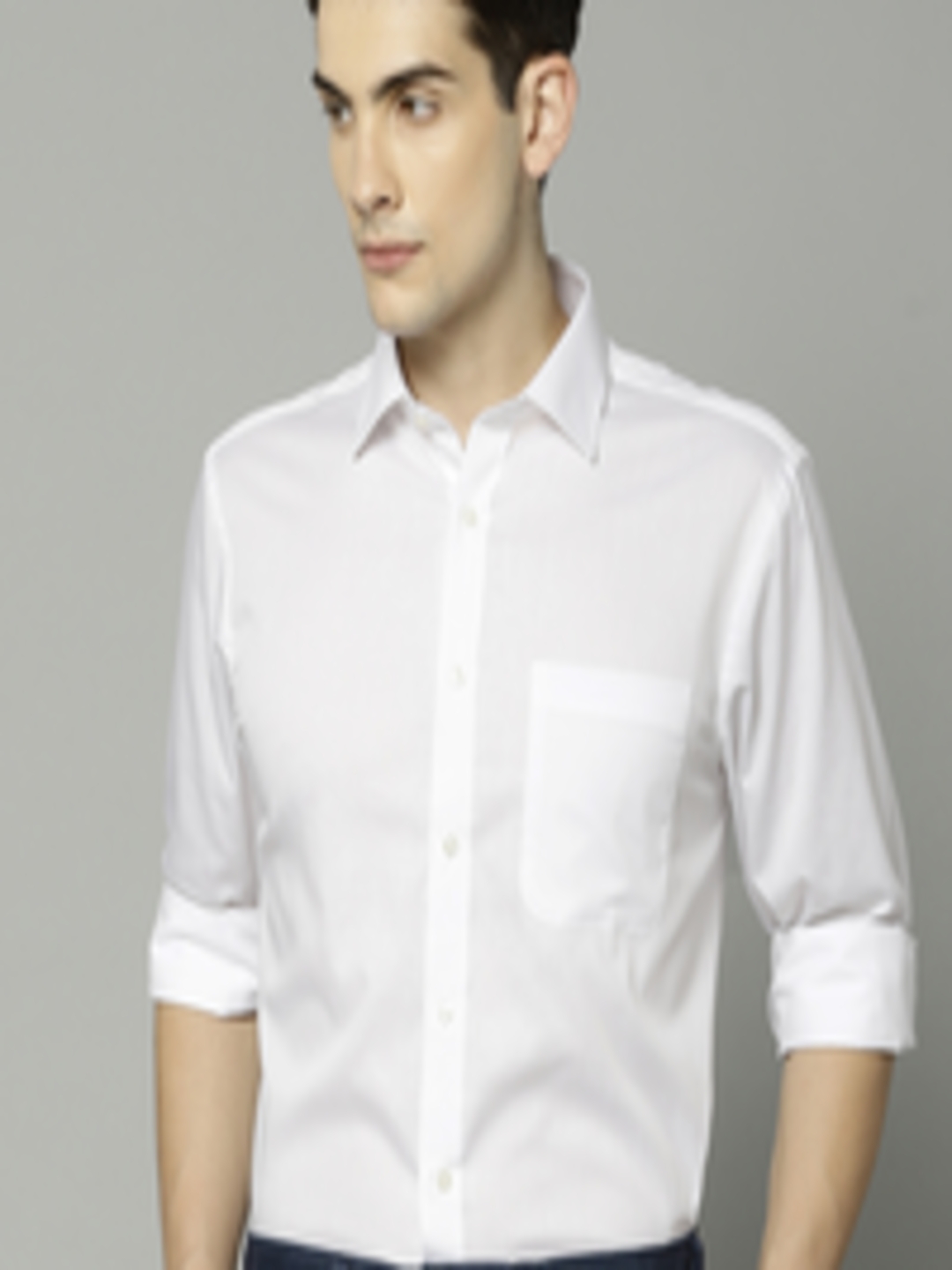 Buy Marks & Spencer Men White Regular Fit Solid Semiformal Shirt ...