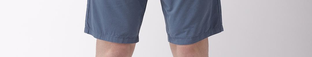 Buy Celio Men Blue Solid Regular Fit Regular Shorts - Shorts for Men ...