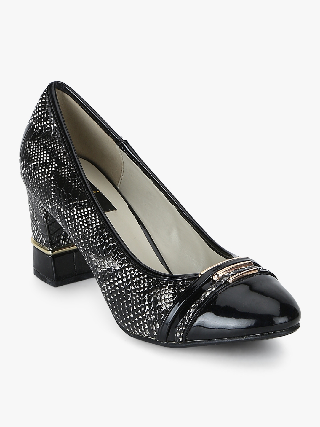 black leather belly shoes