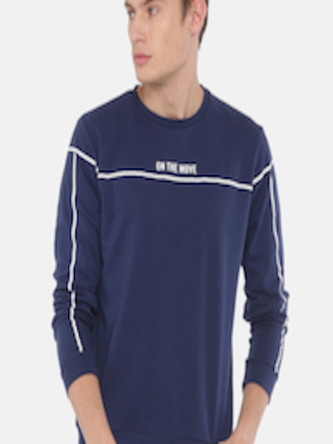 Buy Proline Active Men Navy Blue Printed Sweatshirt - Sweatshirts for ...