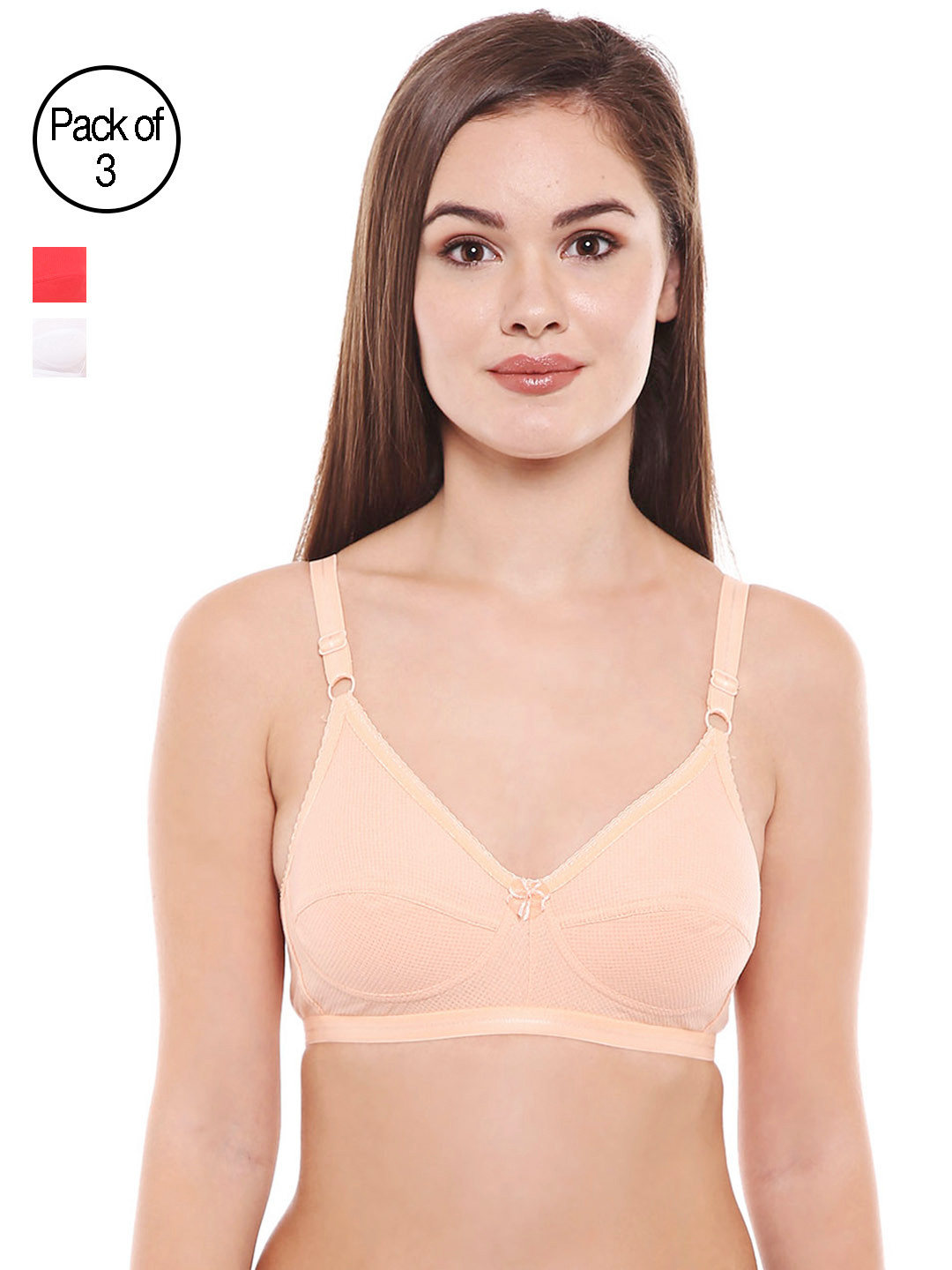 Buy Bodycare Women Pack Of 3 Assorted Everyday Bra BCD1517PEREW Bra
