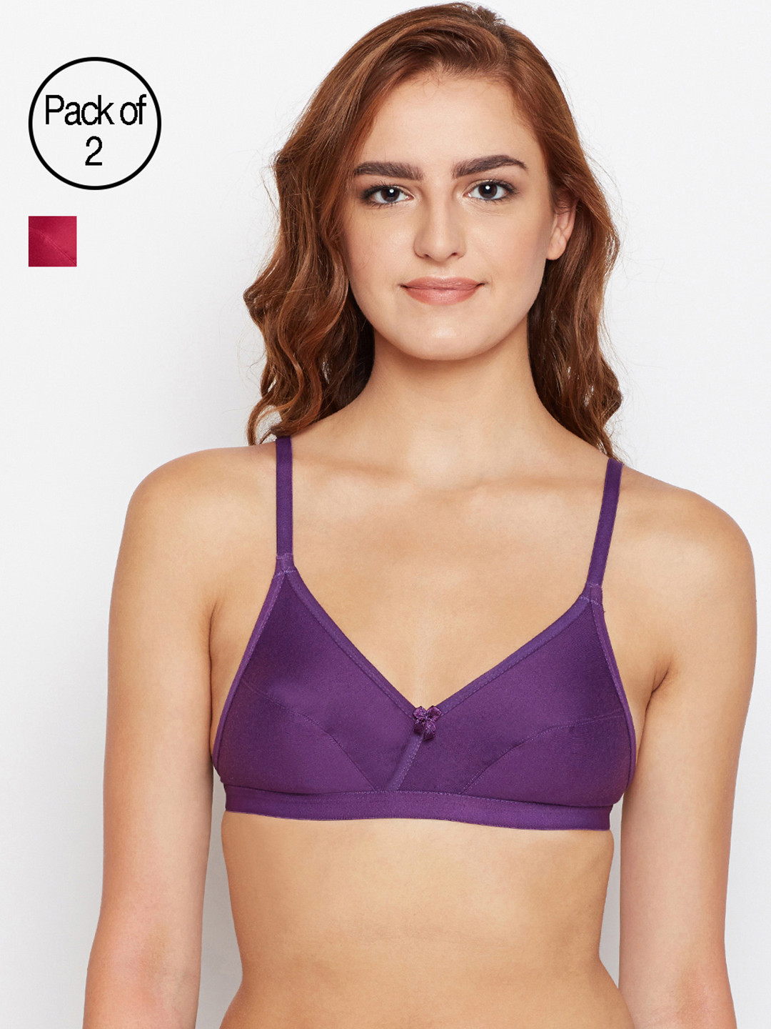 Buy Bodycare Women Pack Of 2 Solid Everyday Bra E1524DPUFUMH Bra for