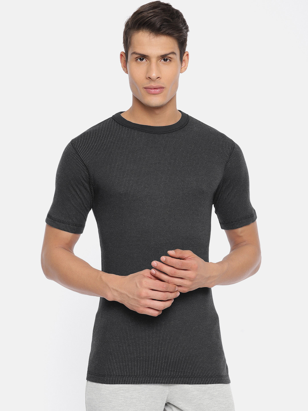 Buy Monte Carlo Men Black Solid Thermal Top 6180BM6BL 0 40 Thermal