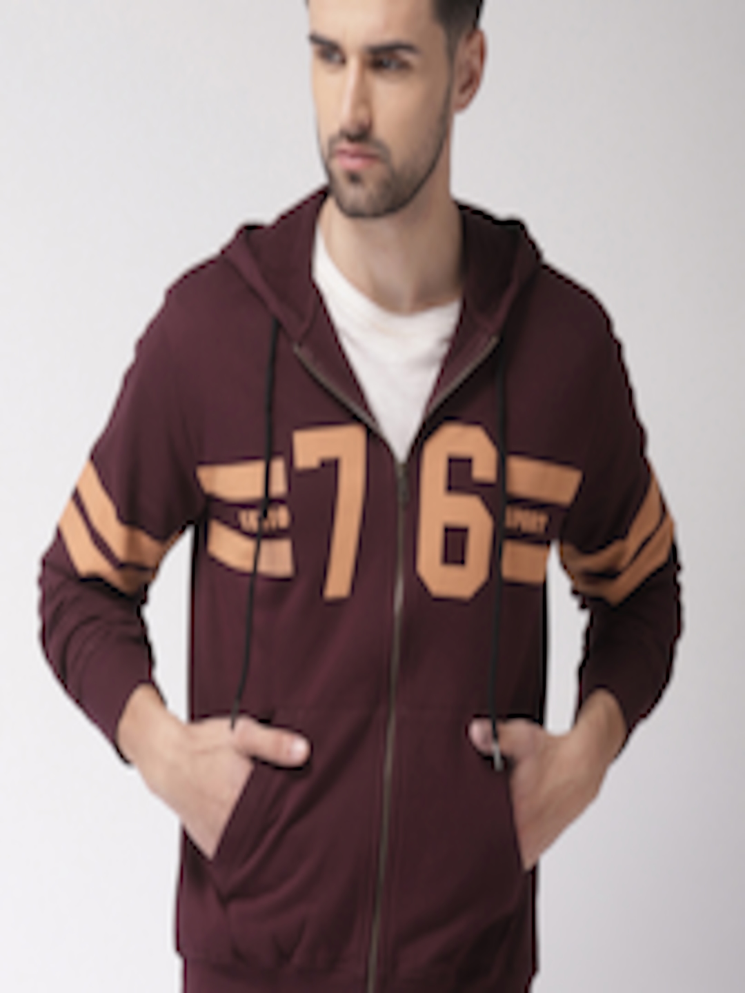 Buy Celio Men Maroon Printed Sweatshirt - Sweatshirts for Men 7987757 ...