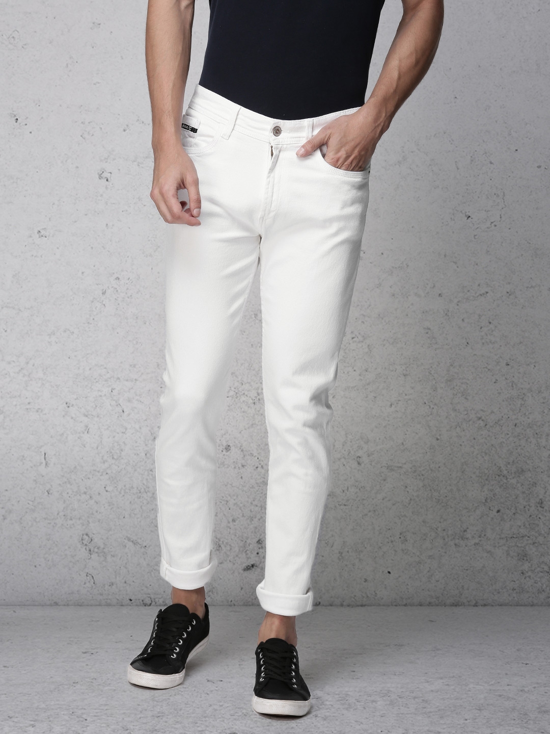 Buy Ecko Unltd Men White Super Slim Fit Mid Rise Clean Look Stretchable ...