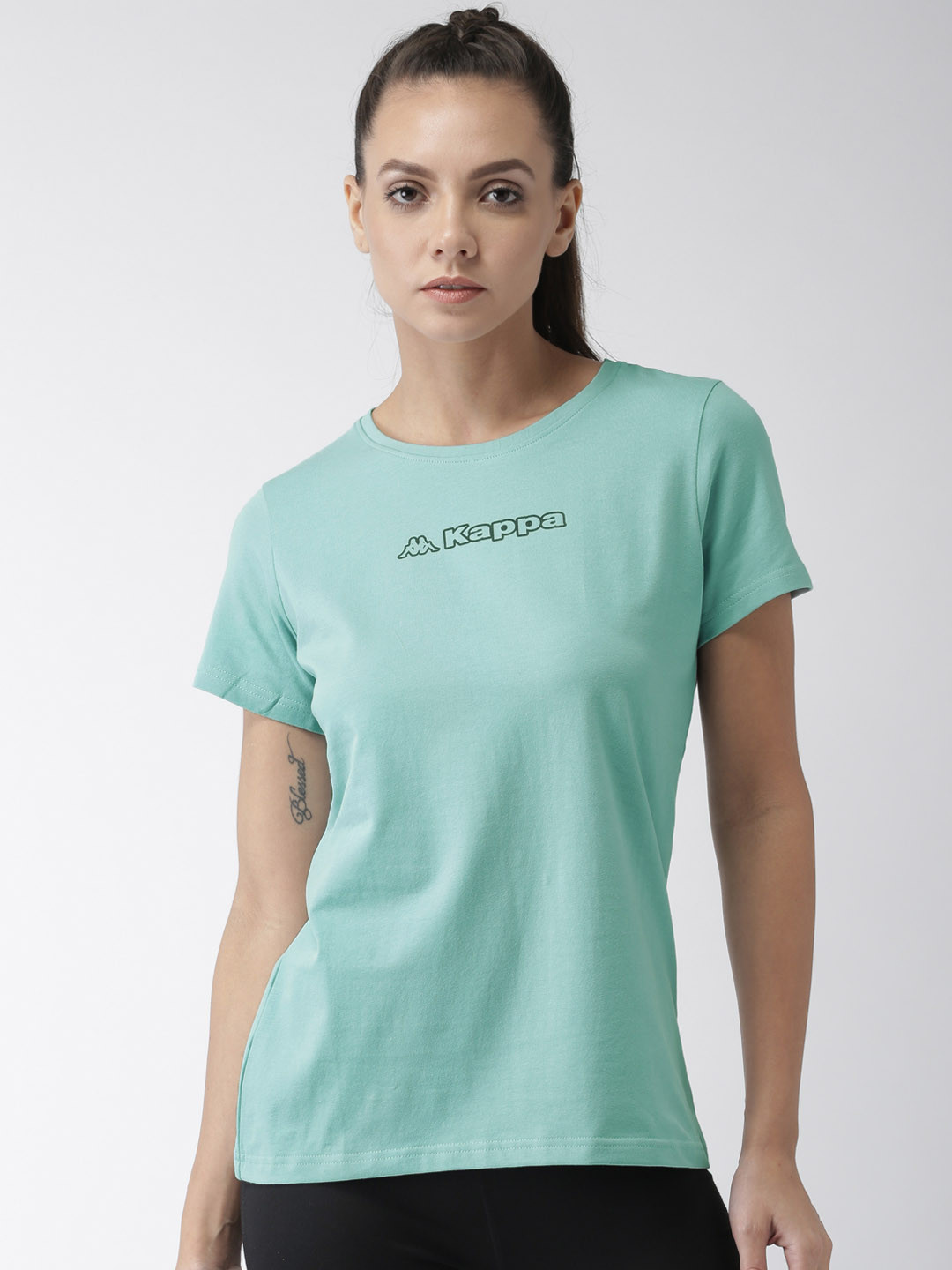 Buy Kappa Women Blue Solid Round Neck T Shirt Tshirts for Women