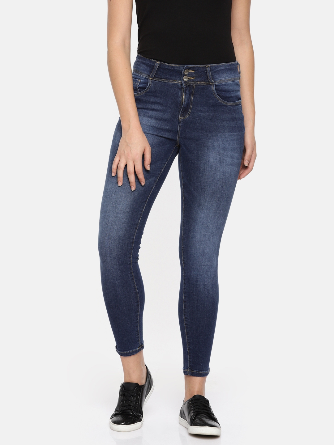 skinny fit high rise jeans for women