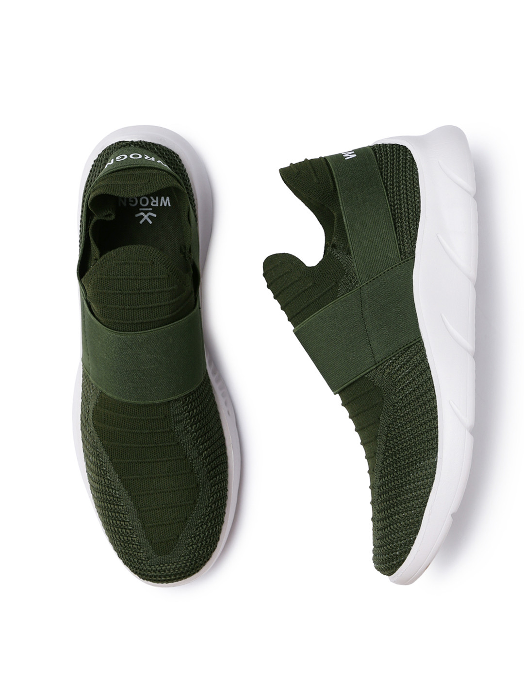 olive green slip on sneakers