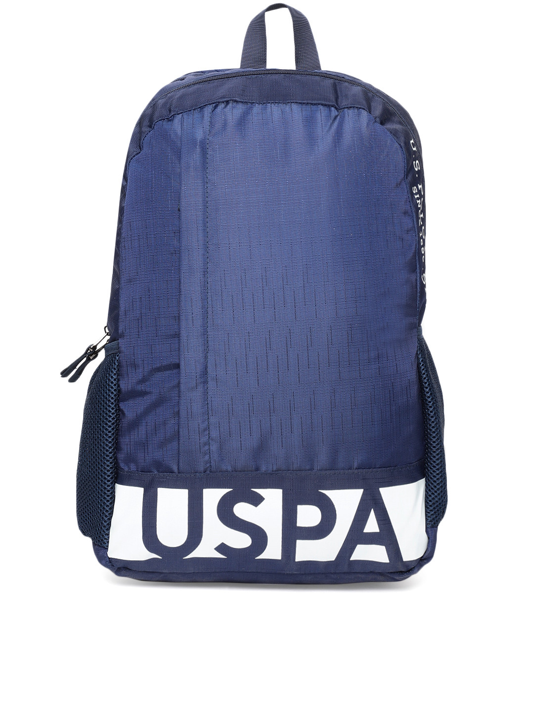 Buy U.S. Polo Assn. Men Navy Blue Brand Logo Printed Backpack