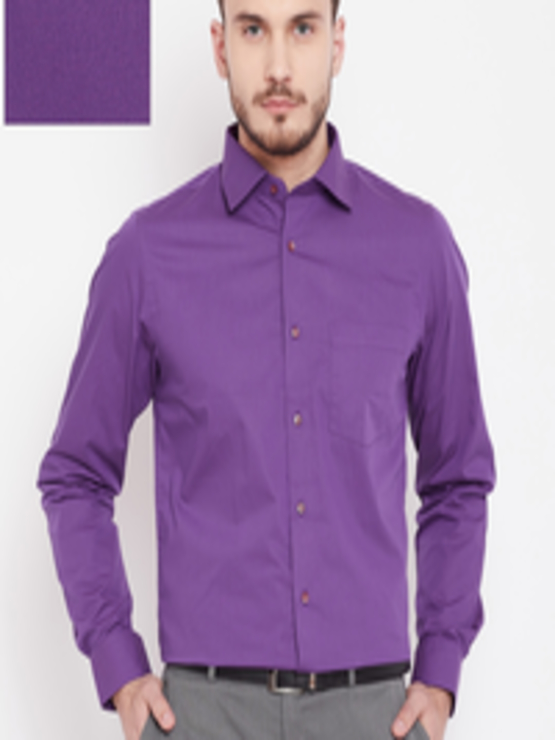 Buy Blackberrys Men Purple Slim Fit Solid Formal Shirt - Shirts for Men ...