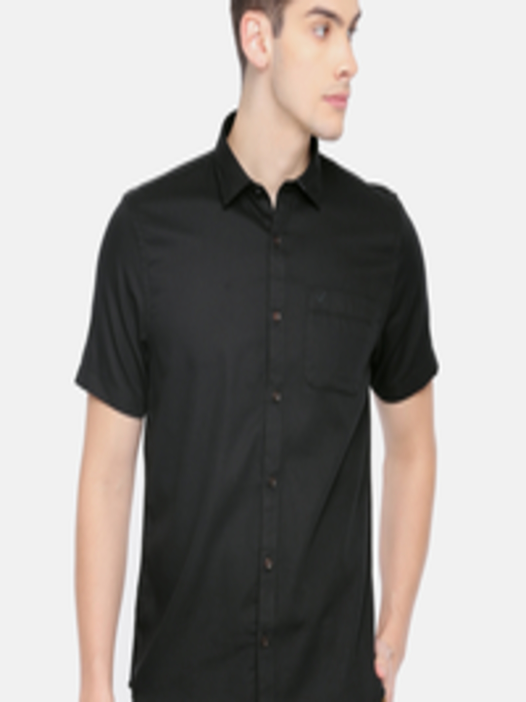 Buy Blackberrys Men Black Regular Fit Solid Casual Shirt - Shirts for ...