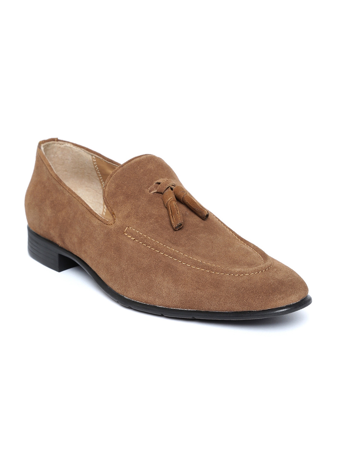 Buy San Frissco Men Brown Suede Semiformal Slip Ons - Formal Shoes for ...