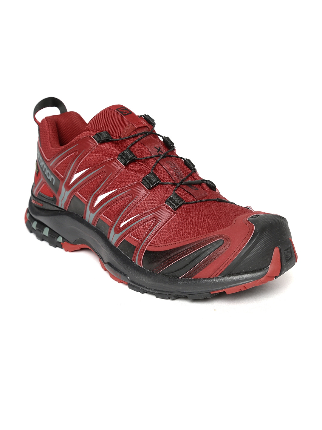 salomon red shoes