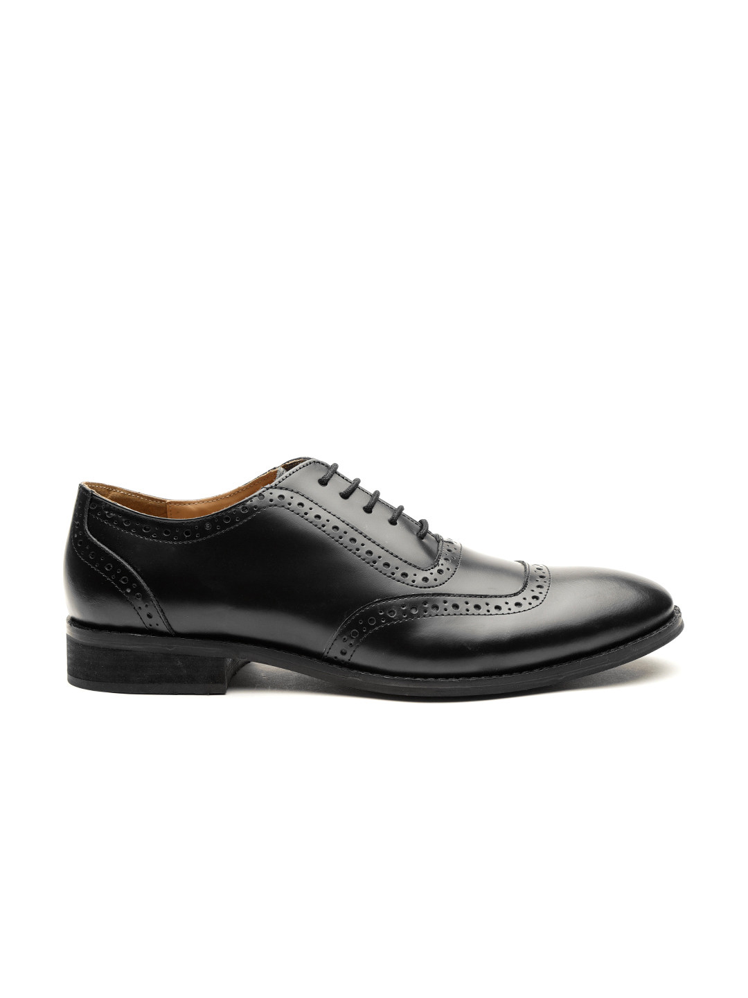 Buy Carlton London Men Black Leather Formal Brogues