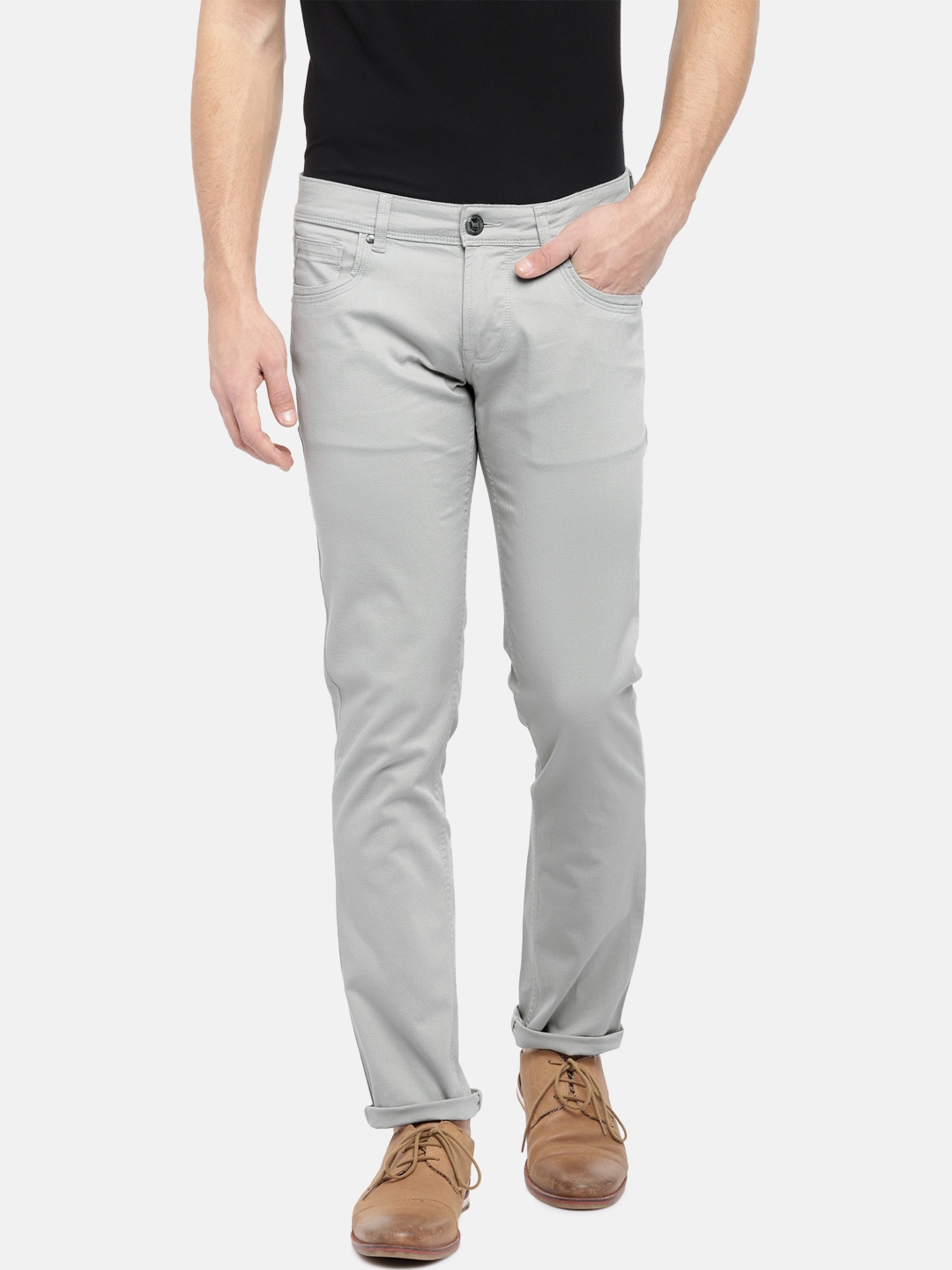 Buy Lawman Pg3 Men Grey Slim Fit Mid Rise Clean Look Jeans - Jeans for ...
