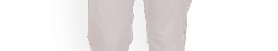 Buy Basics Men Grey Slim Fit Solid Regular Trousers - Trousers for Men ...